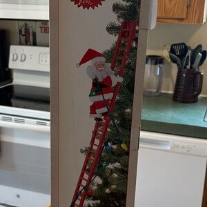 Santa Climbing 43” Ladder Christmas Decoration
